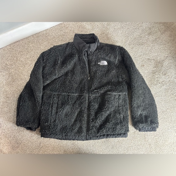 North Face Boy’s Reversible Puffer Sherpa Jacket Black Boy’s Large 12 - Picture 8 of 14